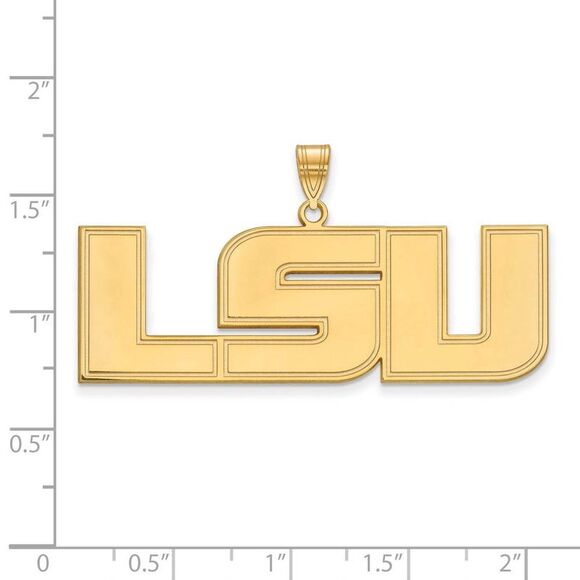 10k Yellow Gold Louisiana State XL Pendant
